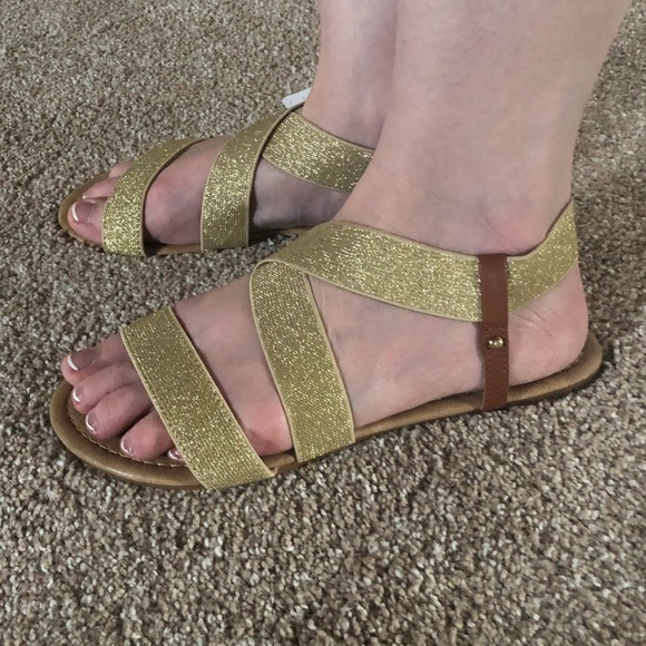 Gold & Tan Gladiator Sandals NWT!!! So Comfy! :) - Picture 10 of 12